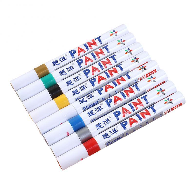 12Color Waterproof Car Paint Pen Care Car Wheel Tire Oily Mark Pen Auto Rubber Tyre Tread Metal Permanent Paint Marker Paint Pen