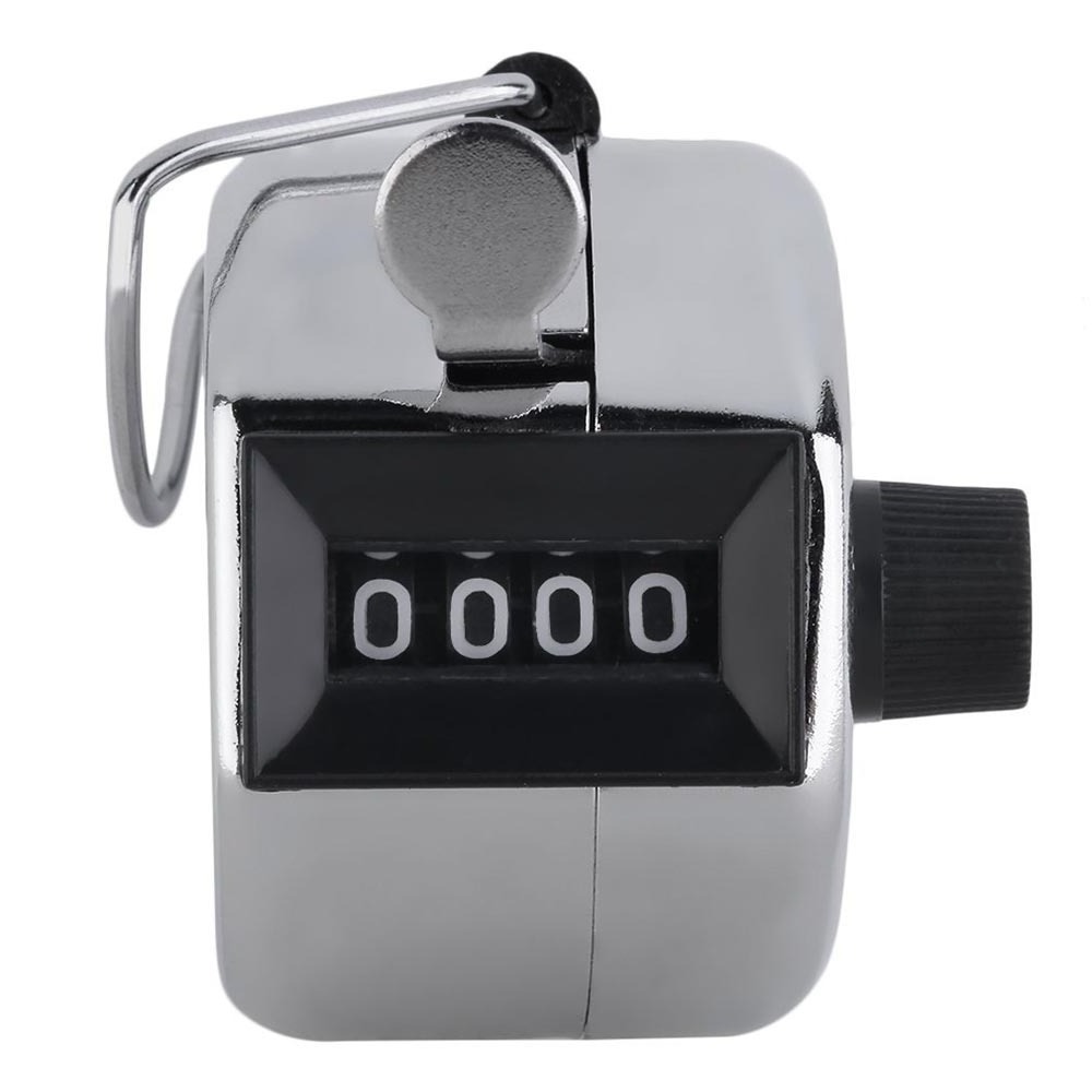 4 Digit Number Mini Hand Held Tally Counter Digital Golf Clicker Manual Training Counting Max 9999 Mini Mechanical Counter