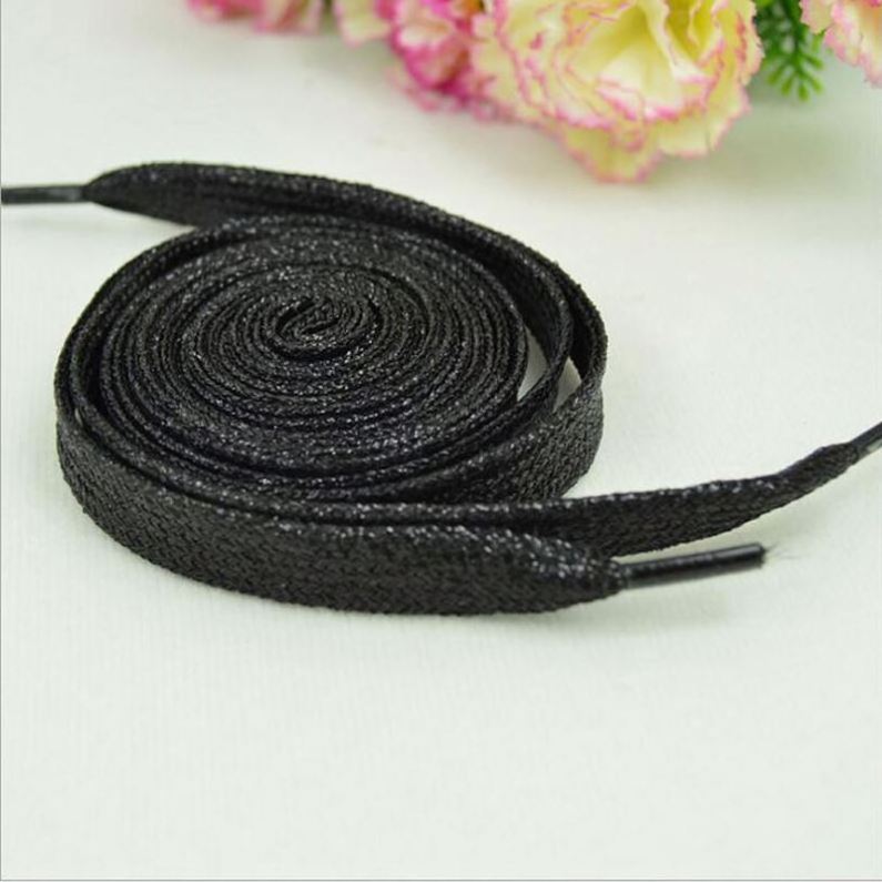 Cool Shimmering Metallic Glitter Flat Shoelaces Sparkle Shiny Bootlaces for Canvas Sneakers Athletic Boots Shoes 110cm