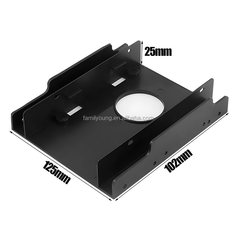 Plastic Double Layer 2.5 to 3.5 Inch Hard Disk Driver Bracket Holder Mounting SSD HDD Bay with Screws Solid State Disk Holder