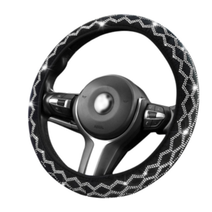 Car Steering Wheel Cover Breathable Anti Slip Steering Covers Suitable 37-38.5cm Auto Decoration Carbon Fiber