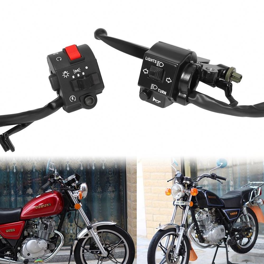 Motorcycle Handlebar Switch Assembly Multi-function Left Turn Signal Horn Clutch Lever Brake Switches For Suzuki GN125 GS125