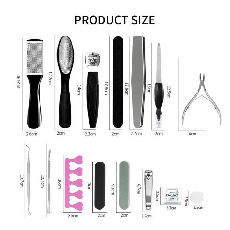 8/10/20Pcs Pedicure Tool Foot Care Tool for Feet Heels Toe Cuticle Kit File Set Dead Hard Skin Callus Remover Scraper Beauty