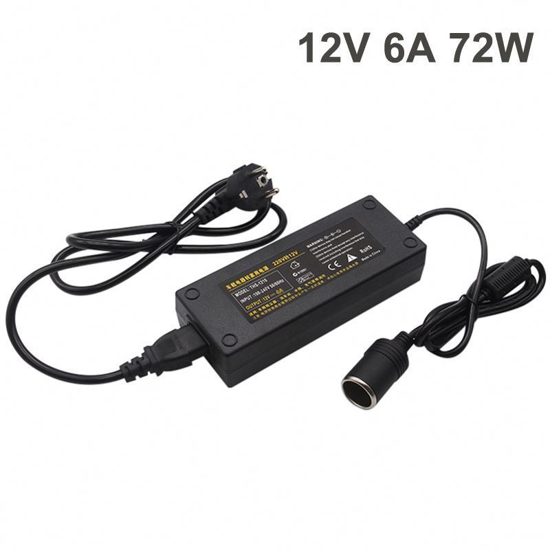 Car Power Adapter Cigarette Lighter Converter Power Convert AC Adapter DC 110V/ 220V to 12V 6A Power Adapter Supply Lighter