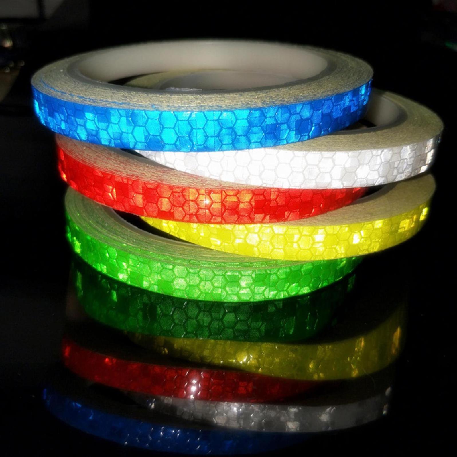 1PC 8 Meter Car Styling Reflective Stripe Tape Motorcycle Bike Body Rim Wheel Stripe Tape Stickers Decorative Blue/Red/Yellow