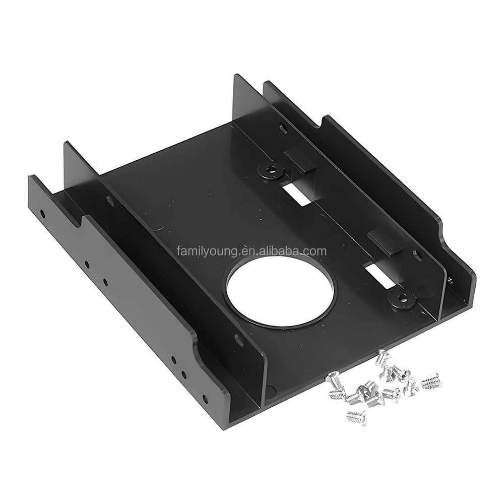 Plastic Double Layer 2.5 to 3.5 Inch Hard Disk Driver Bracket Holder Mounting SSD HDD Bay with Screws Solid State Disk Holder