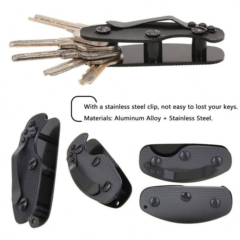 Mini Keychain Holder EDC Multi Tool Organizer Pocket Key Chain Clamp Smart Key Holder For Outdoor Camping Hiking