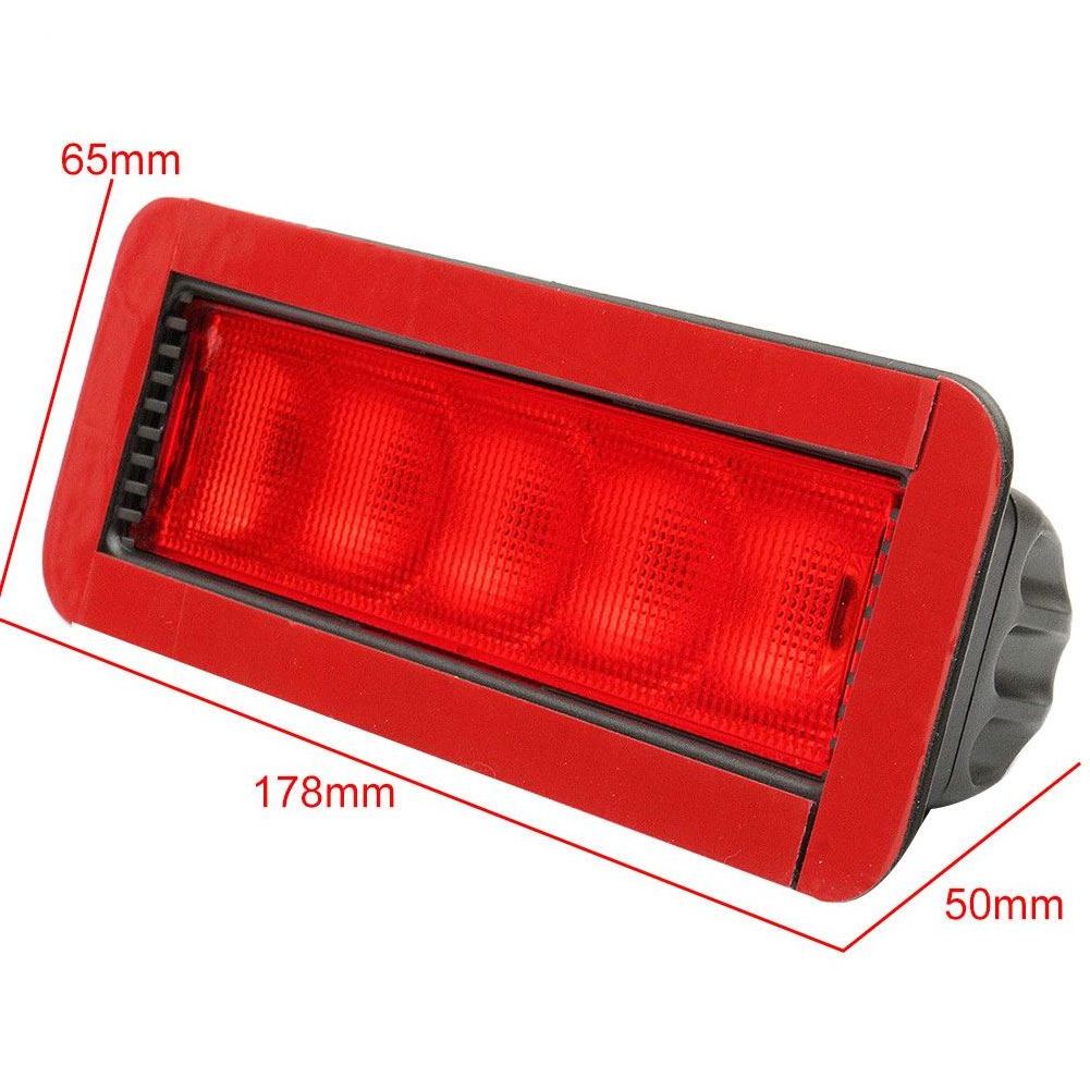 DC 12V Car High Mount 5 LED Warning Light 3rd Third Rear Tail Brake Stop Lamp Red Brake Light