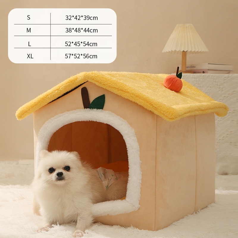 Dog House Indoor, Inside Dog House with Removable Cushion, Enclosed Warm Dog Bed  Tent for Dog and Cats