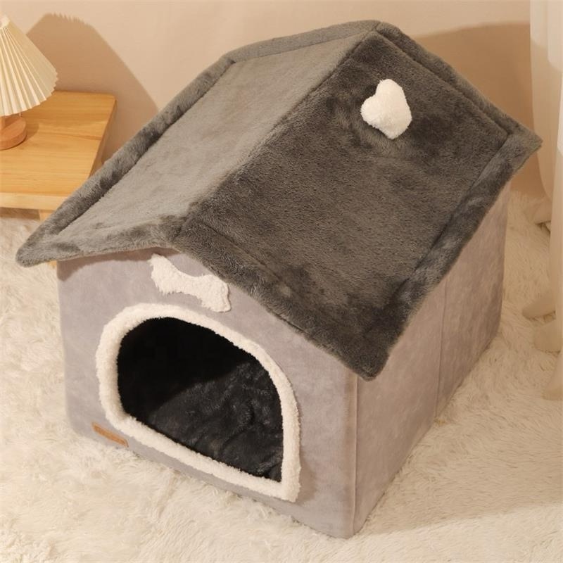 Dog House Indoor, Inside Dog House with Removable Cushion, Enclosed Warm Dog Bed  Tent for Dog and Cats