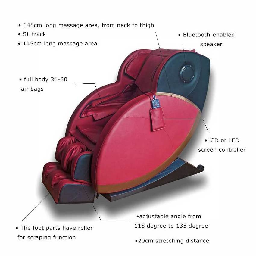 2022 Luxury Multi function 4D Zero Gravity Massage Chair Full Body