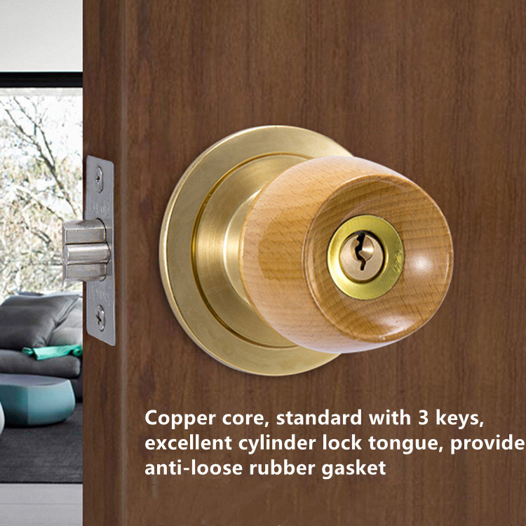 Wooden Knob Door Lock Lock Low Price Top Security Lock