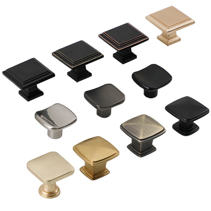 Furniture Hardware Manufacturers American Retro Simple Black Furniture Drawer Kitchen Unit Handles Knobs