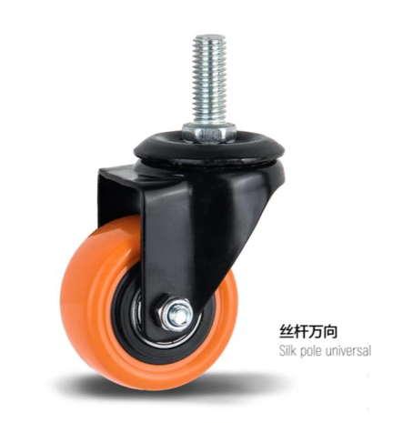 PVC Casters Gold Diamond Wheel With Brake Screw Movable Chair Shelf Furniture Universal Wheel Caster