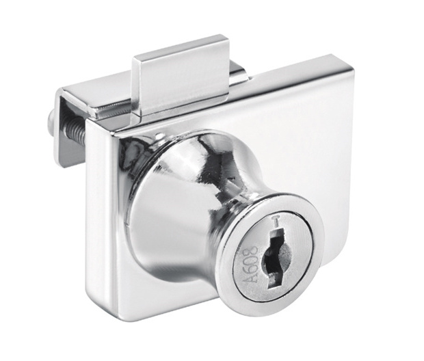 two level  zinc alloy furniture  lock  double opening  glass lock