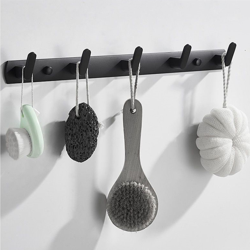 Hook Wall Black Gold Bathroom Coat Hooks Cast Iron Organizing Rack With Hooks