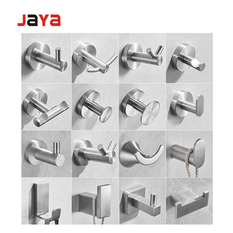 JAYA Door Hanger Clothes Coat Rack Wall 304 Stainless Steel Decorative Wall Mounted Metal Black Tools Carton Package Provide