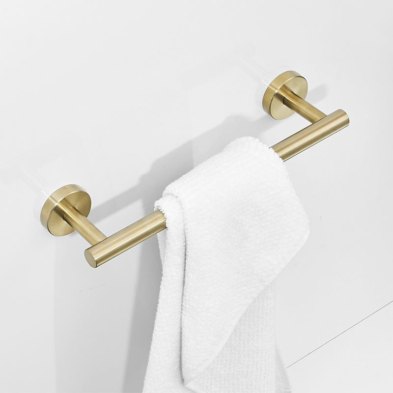 304 Stainless Steel Black Towel Rack 3-Piece Bathroom Towel Ring Toilet Paper Towel Single Coat Hook