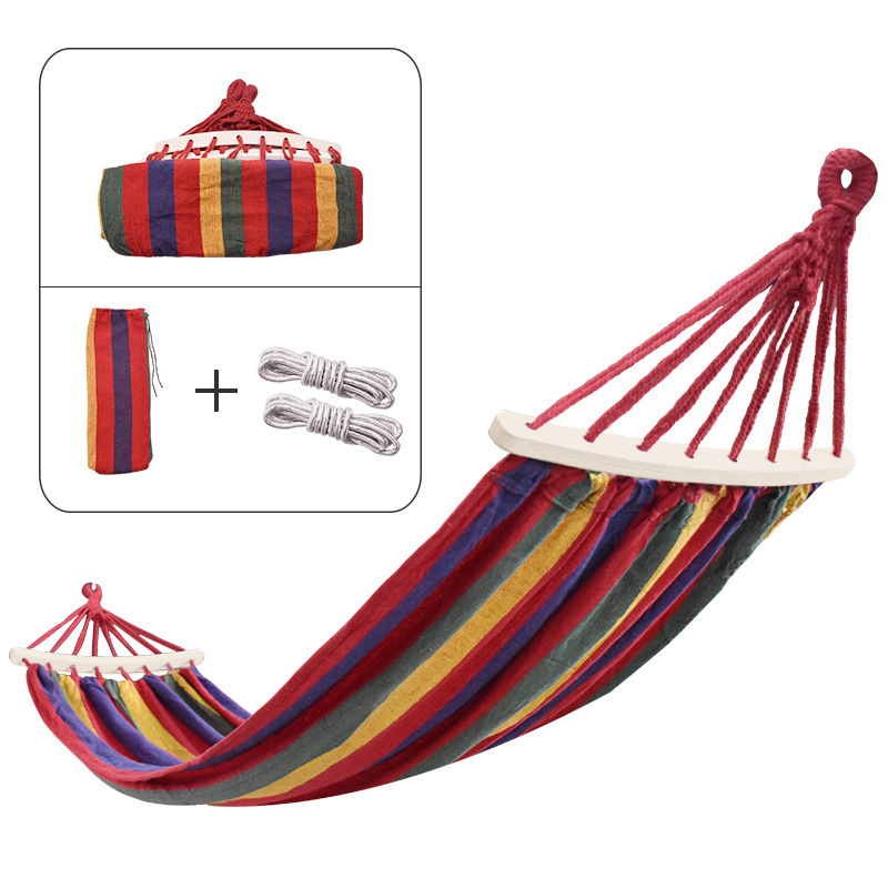 2023 Hot Selling Portable Cheap Portable 210t Ripstop Nylon Fabric Travel Camping Hammock