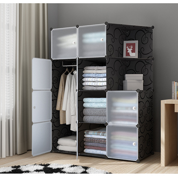 Folding Diy Bedroom Portable Storage Cloth Wardrobe Plastic Designs Girl Cabinet Master Style Online Built Baby Home Furniture