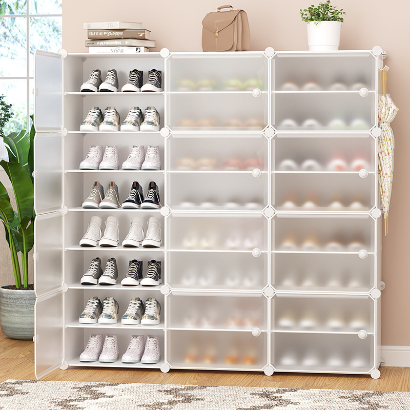 Multi Use Diy Plastic  Cube Shoe Rack,Shoes Cabinet Black  Transparent Shoe Storage Box For Home baby wardrobe plastic