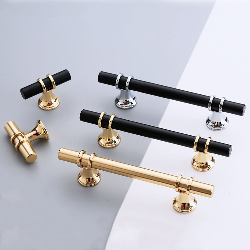 JAYA Door T Kitchen Handles Knobs Cabinet Handles Furniture Handle Hardware 2022 Gold Metal Modern Hollow Drawer Fashion Black