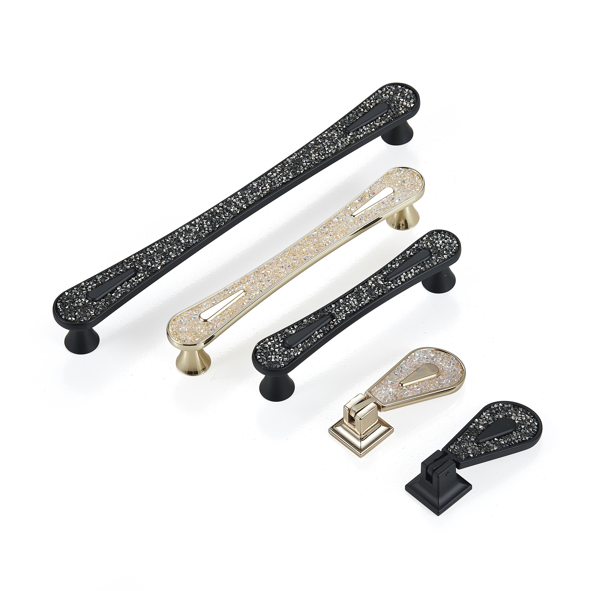 Wholesale Furniture Door Drawer Kitchen Door Handles Zinc Home Black And White Cabinet Pull Drawer Handle For Aluminum Door knob