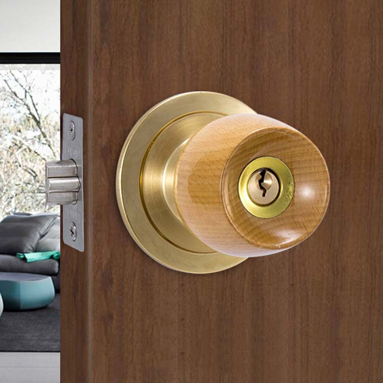 Wooden Knob Door Lock Lock Low Price Top Security Lock