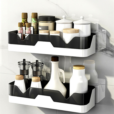 Plastic Shelves Adhesive Bathroom Shelf Simple Toilet Rack Shelf Bathroom Rack Storage