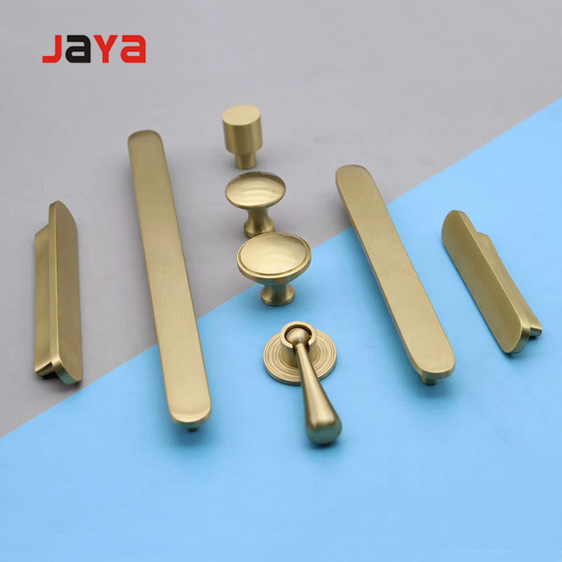 JAYA cupboard handles t-shape solid furniture hardware cabinet drawer brass  handle and knob wardrobe pulls