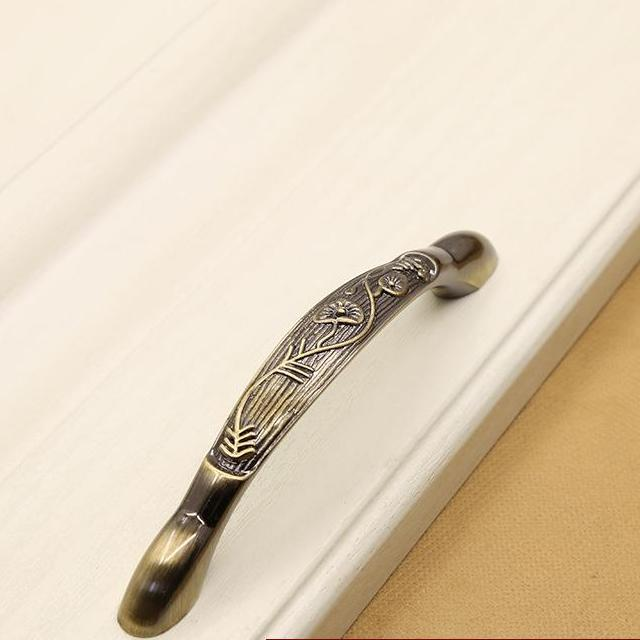 Zinc Vintage Door Knob Cabinet Furniture Pull Cart Bathroom Hardware Handle Gold Kitchen Drawer Pulls