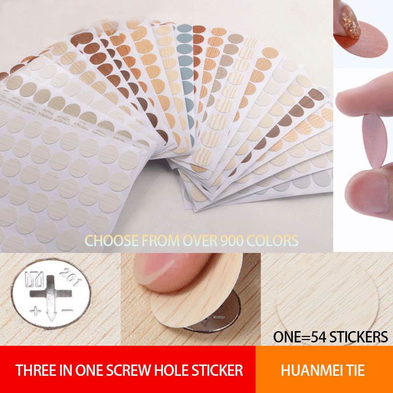 Screw cover hole filler pvc white stickers for covering holes Pvc Plastic Screw Cover Stickers