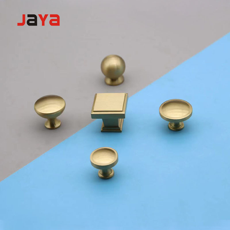 JAYA  gold cabinet drawer pulls kitchen hardware - brushed brass cabinet handles t bar door pull