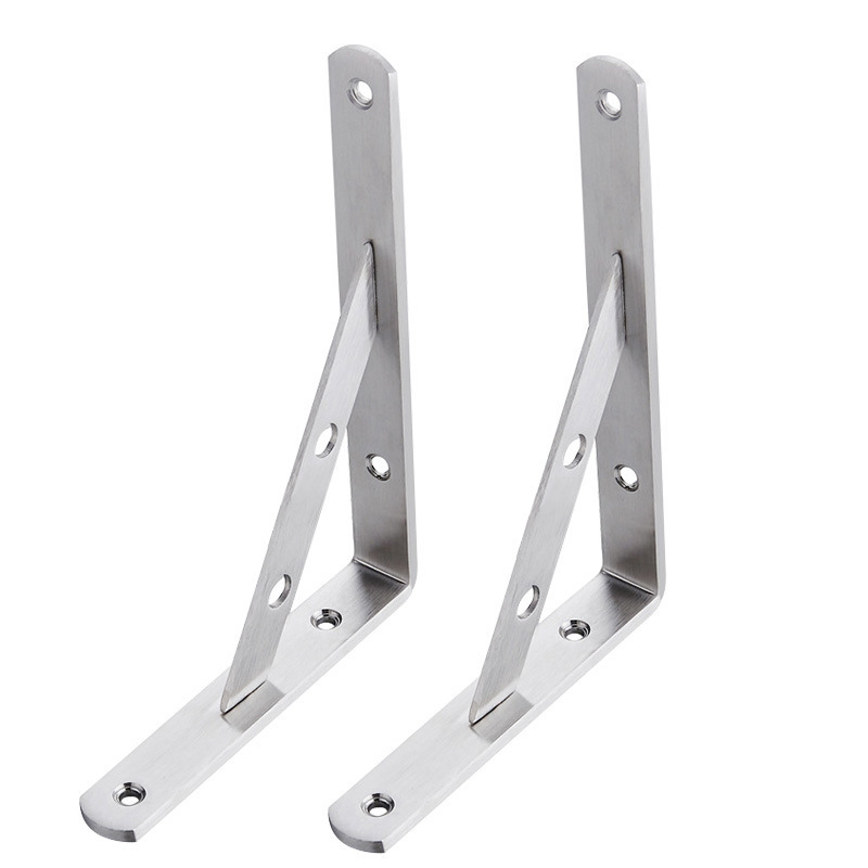 Furniture stainless steel metal slide right angle iron small 90 degree T L shaped corner support bracket fixed hardware