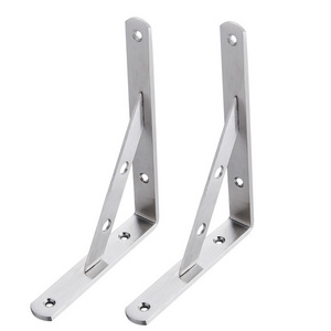 Furniture stainless steel metal slide right angle iron small 90 degree T L shaped corner support bracket fixed hardware