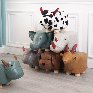 Animal Series Footrest sofa Kids Footstool Animal Shoe Change Stool Carton Chair For Kids