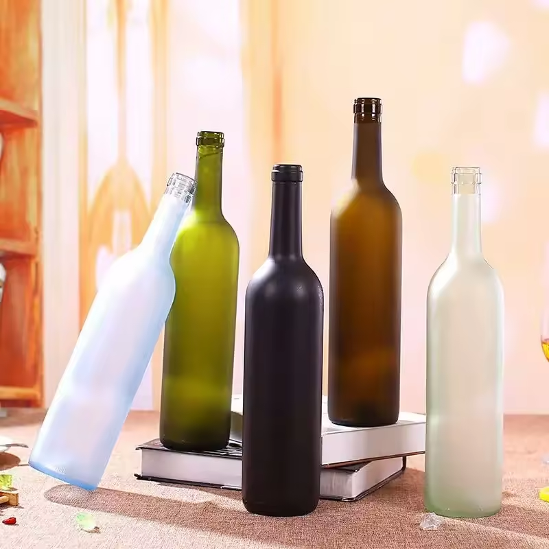 Green Transparent Wine Glass Bottle Amber Wine Bottle Clear 500ml 750ml Bordeaux Burgundy Empty Wine Bottle Black 1000ml 1500ml