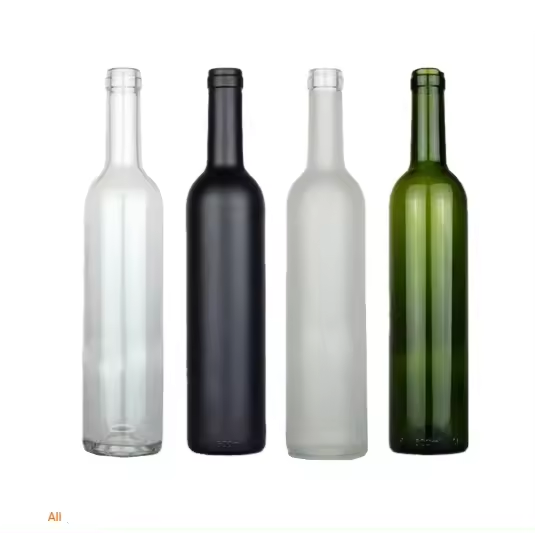 Green Transparent Wine Glass Bottle Amber Wine Bottle Clear 500ml 750ml Bordeaux Burgundy Empty Wine Bottle Black 1000ml 1500ml