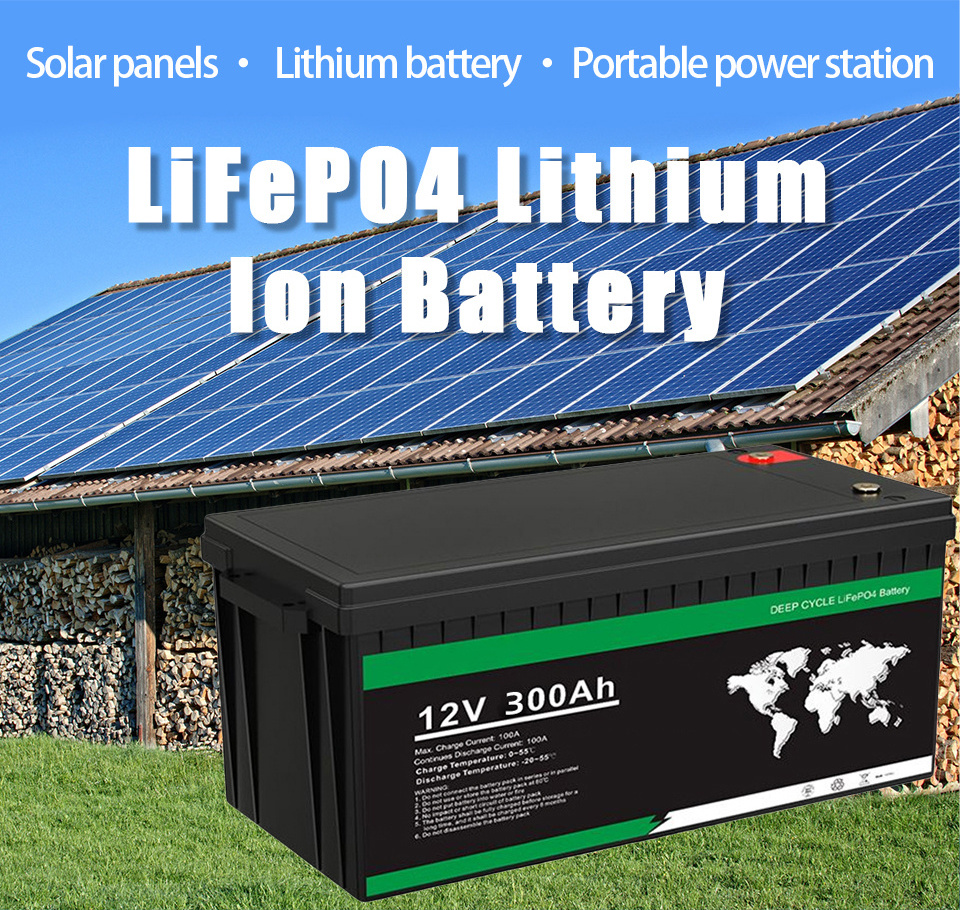 12V 200Ah Outdoor Lighting Battery Rechargeable Lithium Ion Battery Pack 12V Deep Cycle Energy Storage Battery