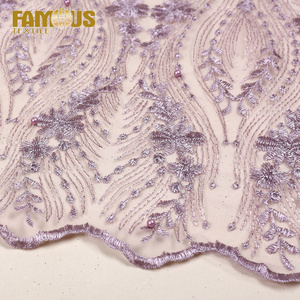 2022 high quality products embroidery tulle african swiss voile lace fabric for women dress making