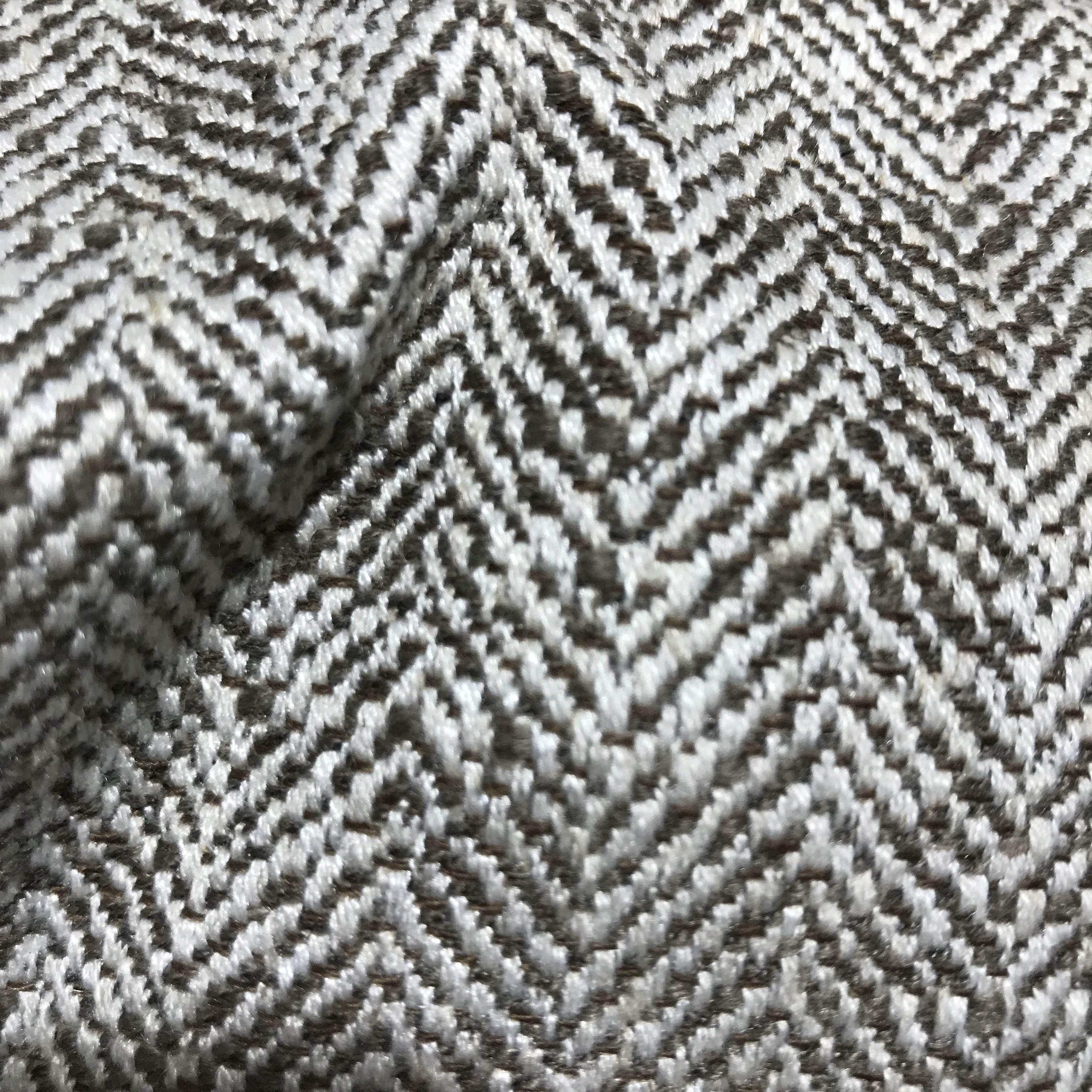 Luxury polyester linen polyester blend yarn dyed herringbone fabric for cushions furniture