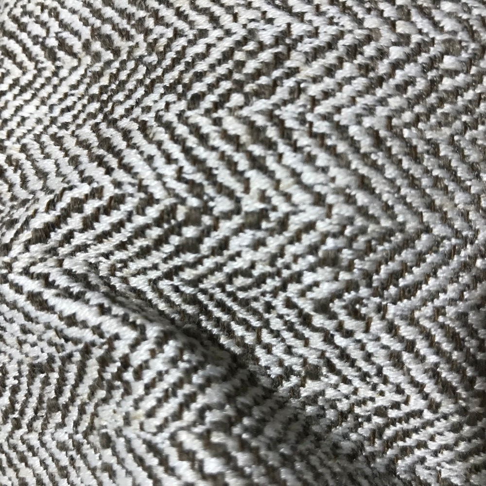 Luxury polyester linen polyester blend yarn dyed herringbone fabric for cushions furniture