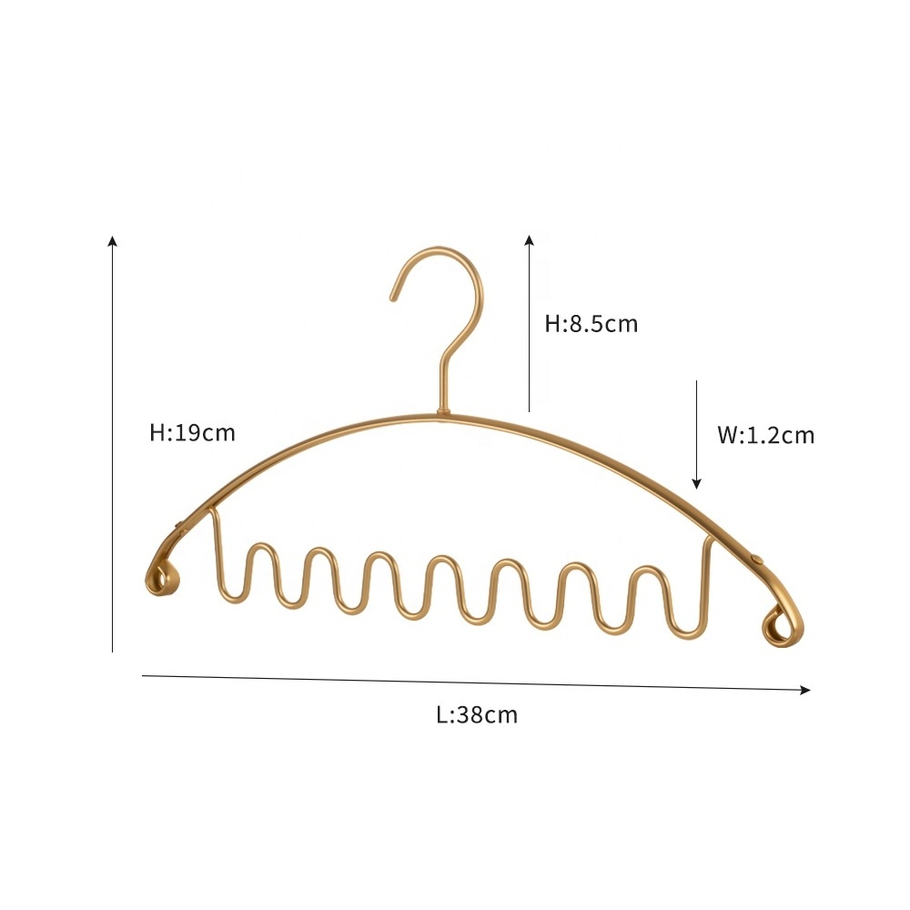 Wavy design hanger Multi-purpose rust-proof aluminum hanger hanging bra vest scarf Silk scarf belt