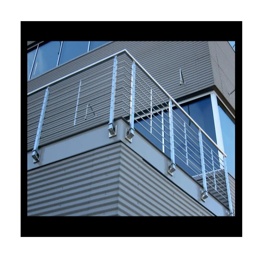 Excellent View In Stock Stainless 316 2205 Square Frameless Glass Spigot Balustrade Glass Railing