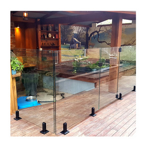 Excellent View In Stock Stainless 316 2205 Square Frameless Glass Spigot Balustrade Glass Railing