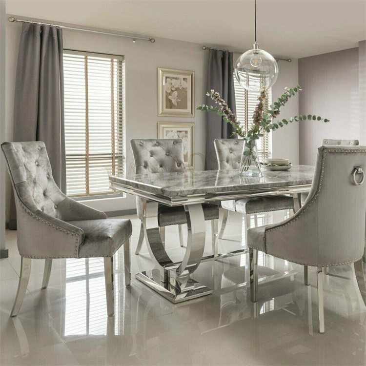 Foshan hotel furniture luxury kitchen furniture legs dinning table set 8 chairs dining room furniture