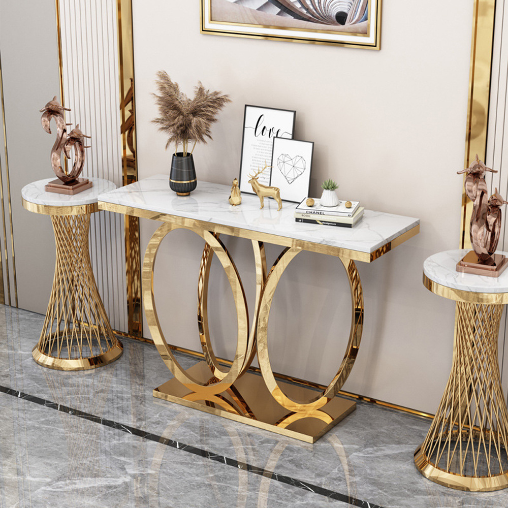 Online furniture stores stainless steel gold console table marble luxury console tables modern console tables for home