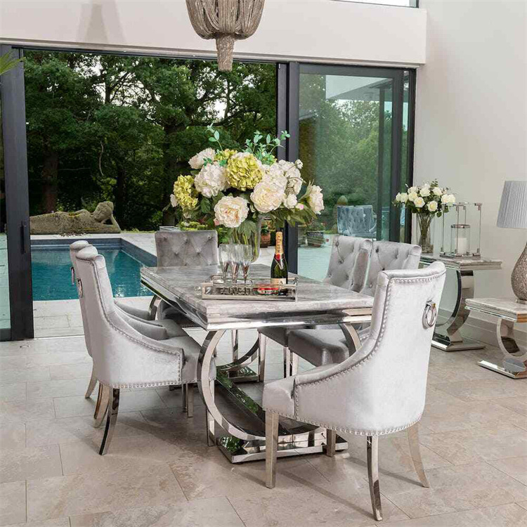 Foshan hotel furniture luxury kitchen furniture legs dinning table set 8 chairs dining room furniture