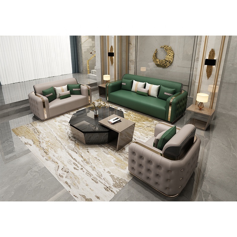 Luxury sofa sets modern simple light luxury Nordic style villa living room furniture combination sofa set