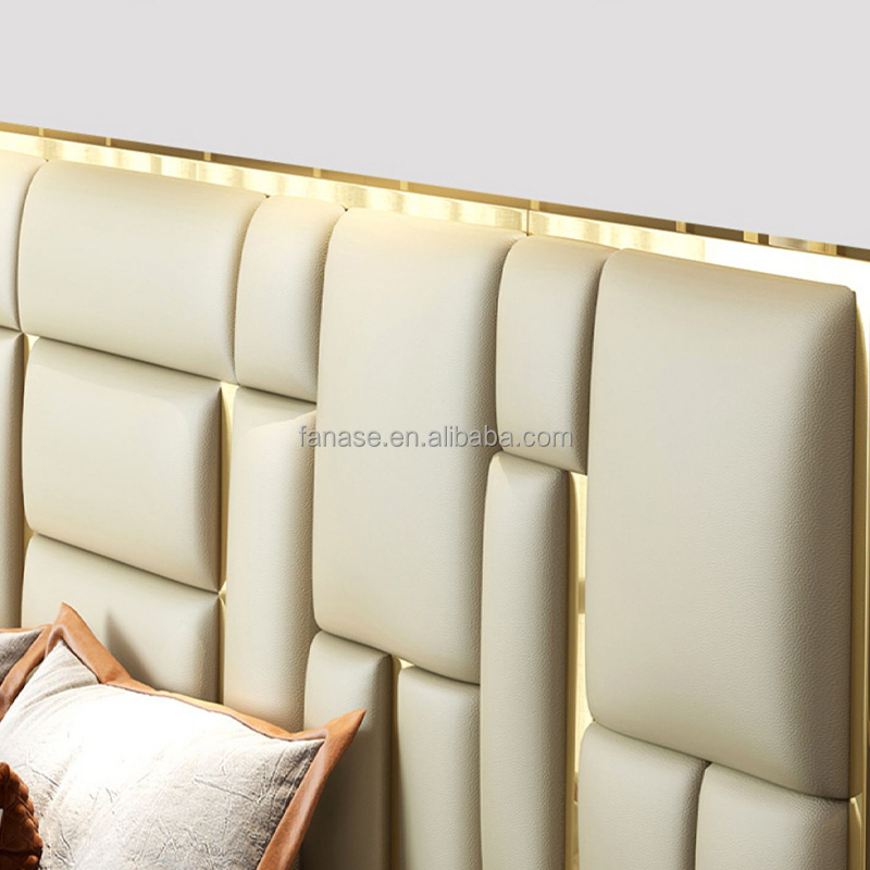 The Best Modern Soft Fabric King Size Bedroom Luxury Bed Sets Italian Design Furniture Modern Style Bookcase Headboard